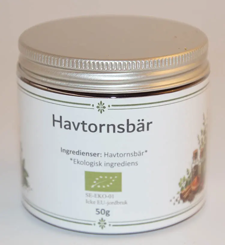 Havtornsbär EKO fp i PET-burk 50g