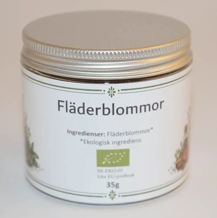 Fläderblommor EKO fp i PET-burk 35g