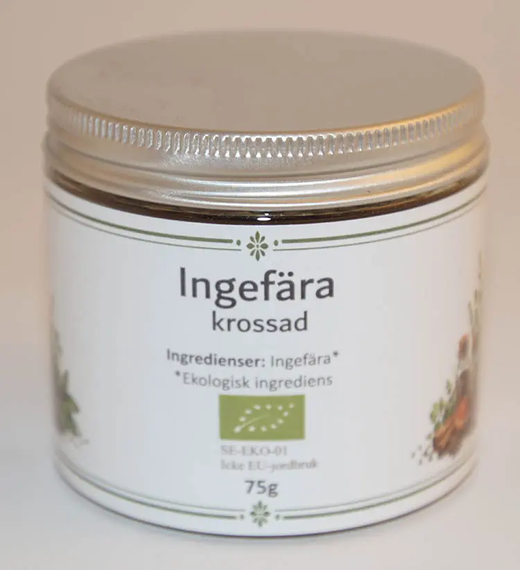 Ingefära krossad EKO fp i PET-burk 50g
