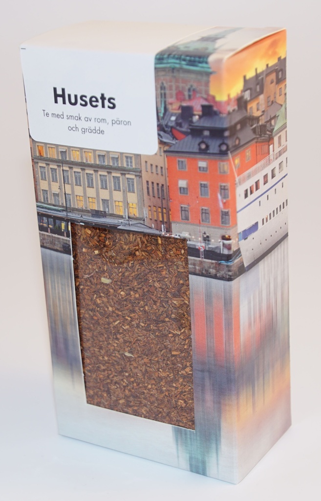 Husets röda te fp i kartong