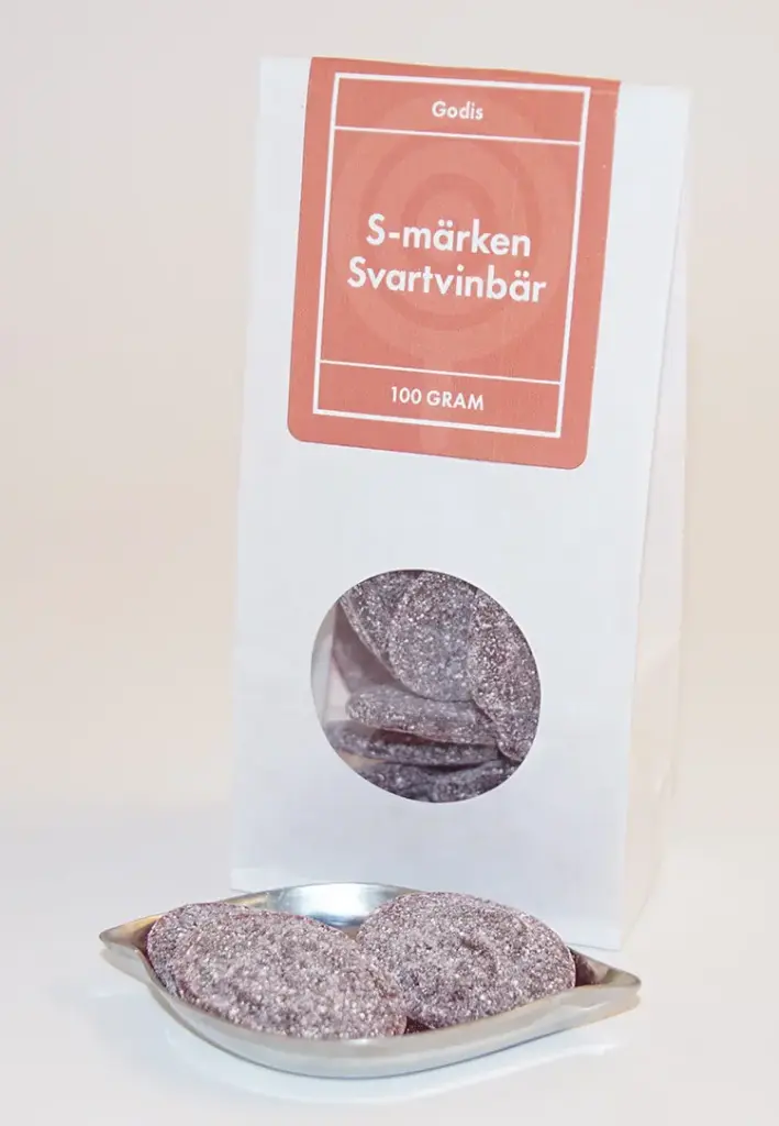 S-Märke Svartvinbär vit påse med fönster 100g