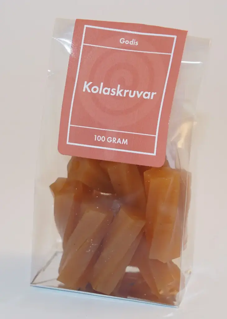 Kolaskruvar TOMS fp i ståpåse 100g