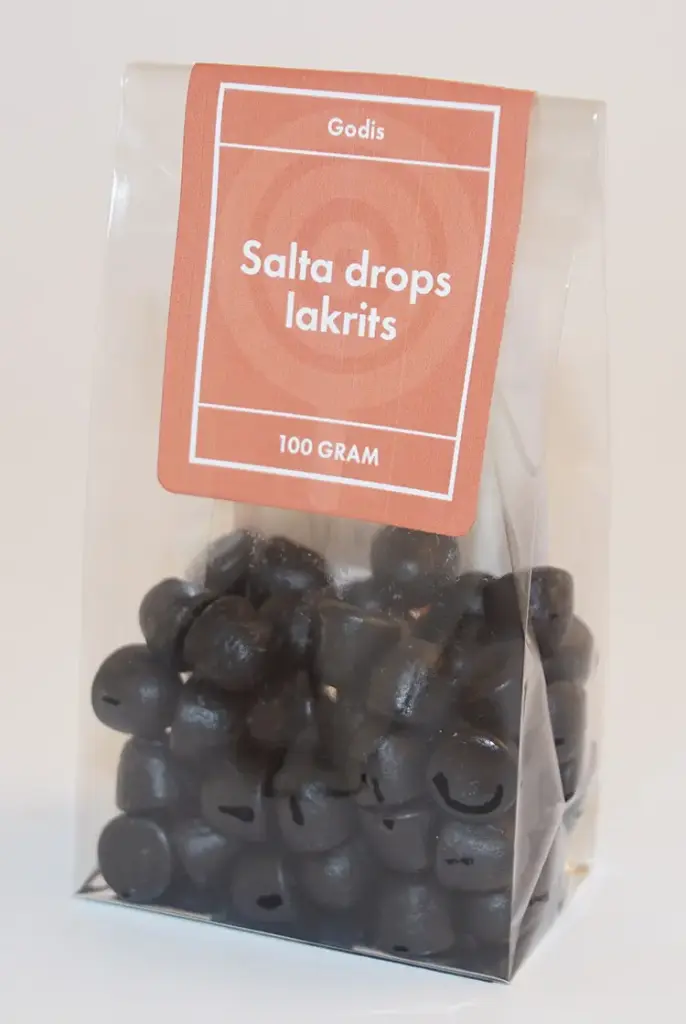 Salty drops liquorice Finnish in stand-up pouch 100g