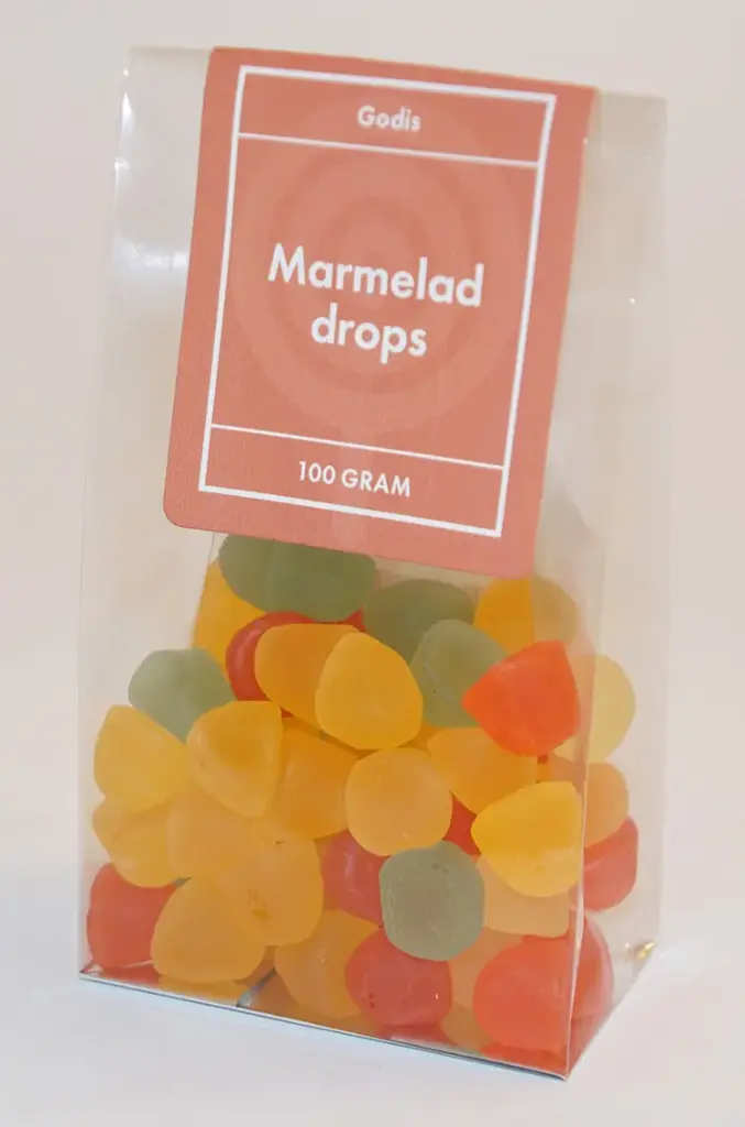 Marmalade drops Finnish in stand-up pouch 100g
