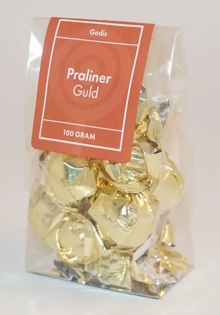 Chocolate praline Gold paper stand-up pouch 100g
