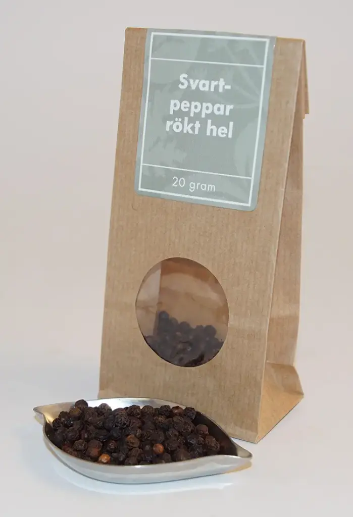 Black pepper whole smoked brown bag with window 20g
