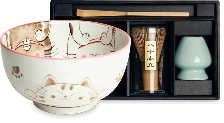 Matcha set i krt 4-delar - Akai Neko