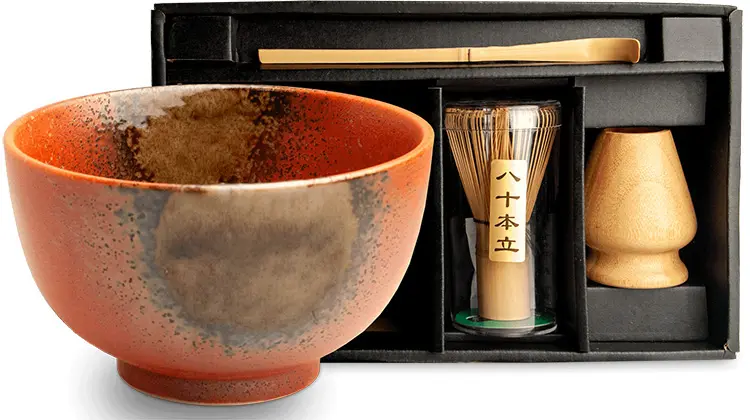 Matcha set in box 4-parts - Akayuu