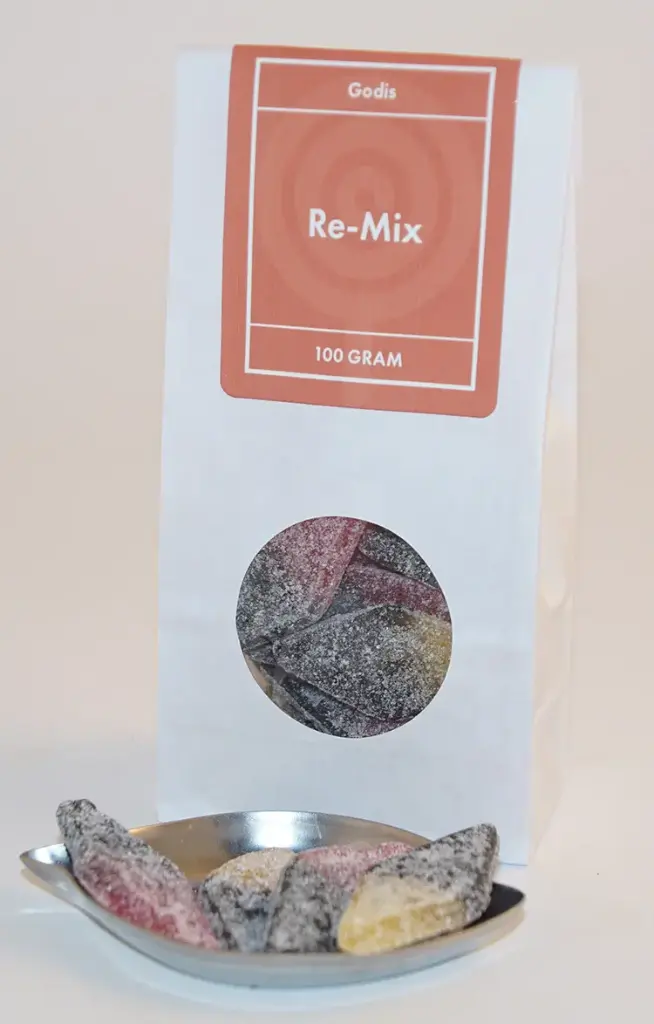 Re-mix vit påse med fönster 100g