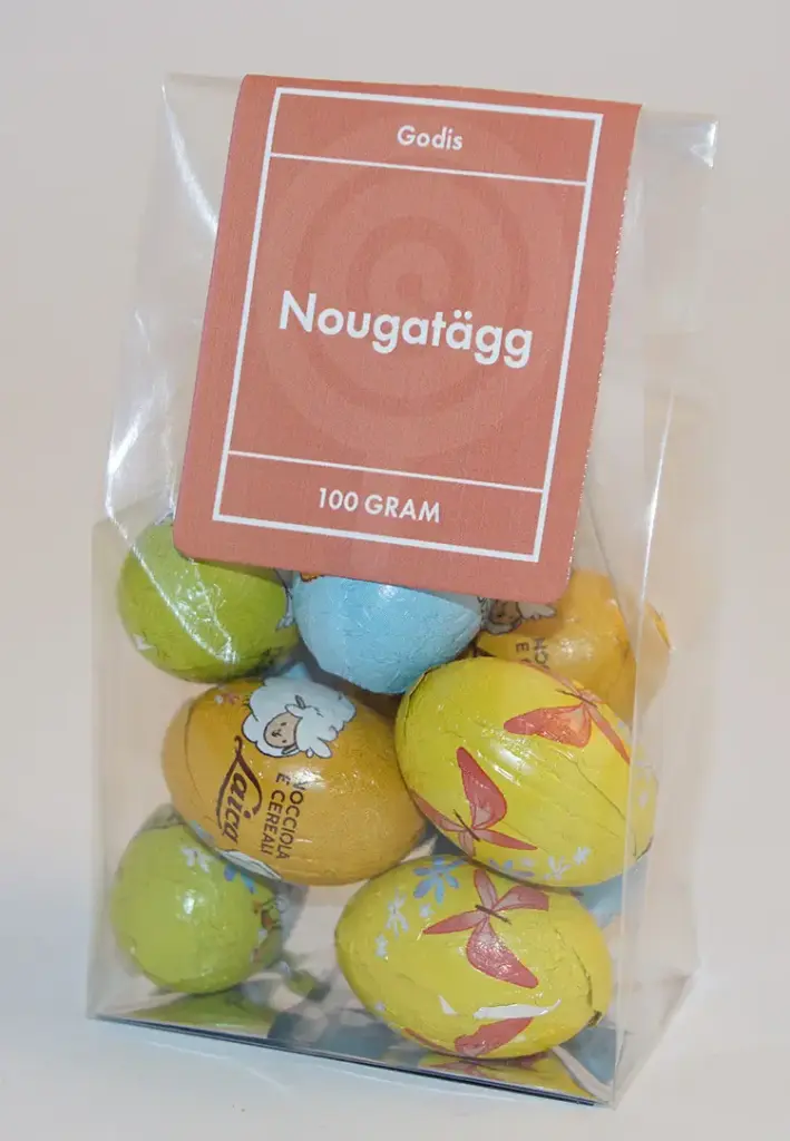 Nougat eggs 12g pack in stand-up pouch 100g
