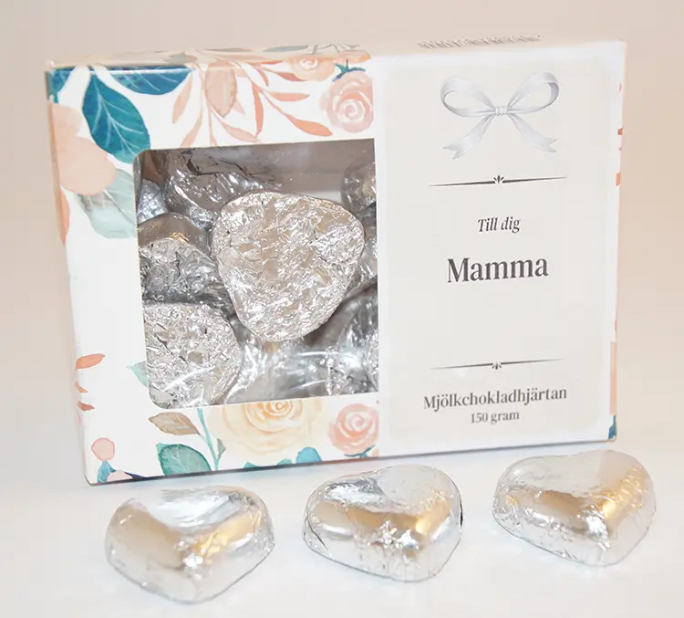 Mamma Chokladhjärtan silver i ask A