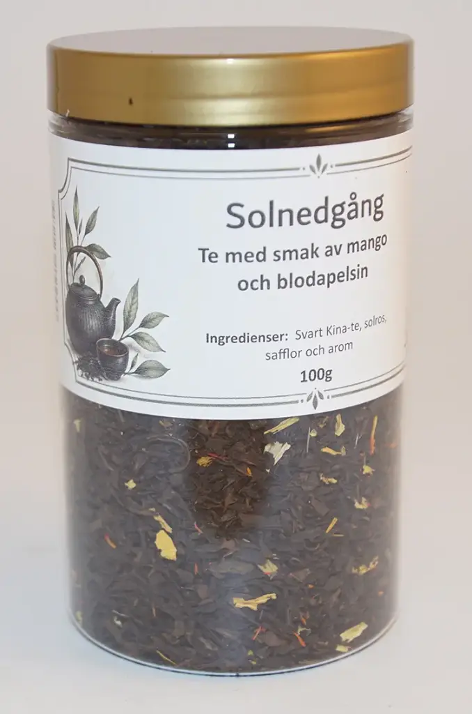 Sunset black tea in PET jar 100g