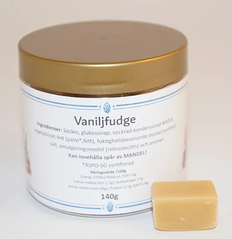 Vanilla fudge in PET jar 140g