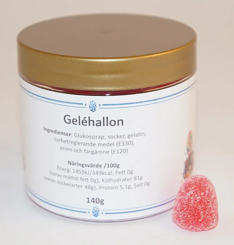 Geléhallon i PET-burk 140g