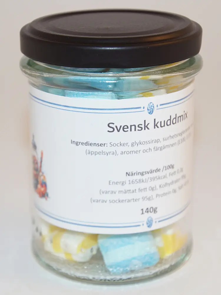 Svensk kuddmix i glasburk 140g