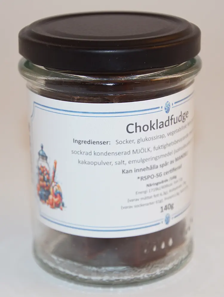 Chokladfudge i glasburk 140g