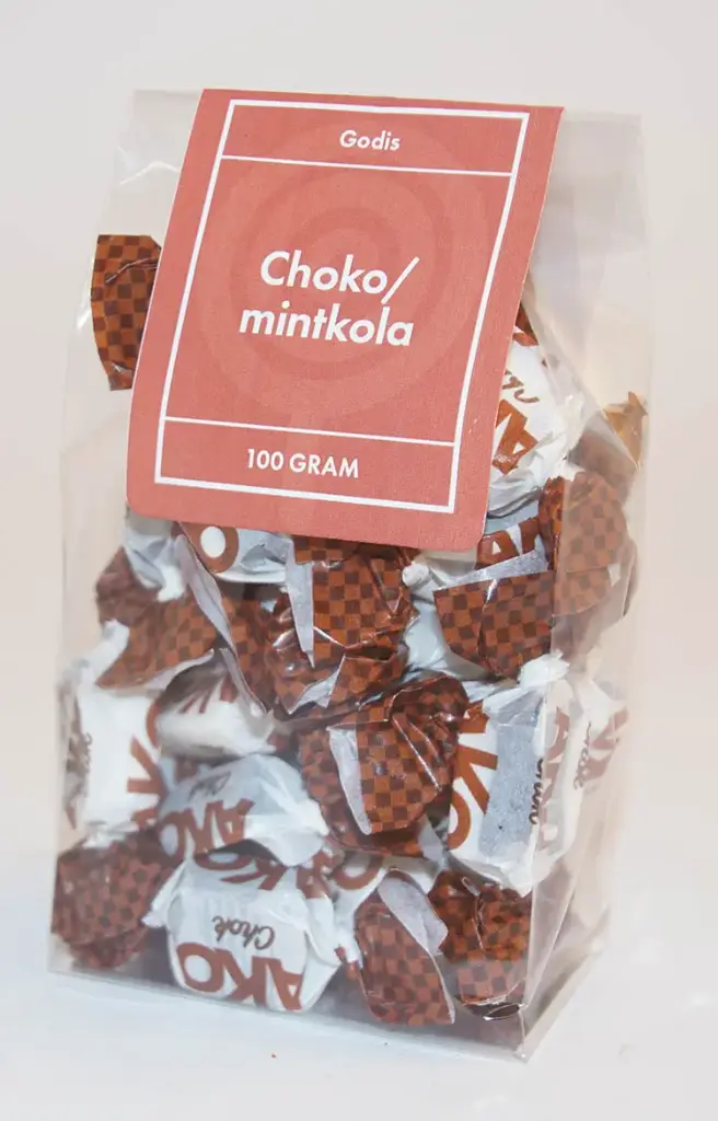 Choko/mintkola AKO i ståpåse 100g