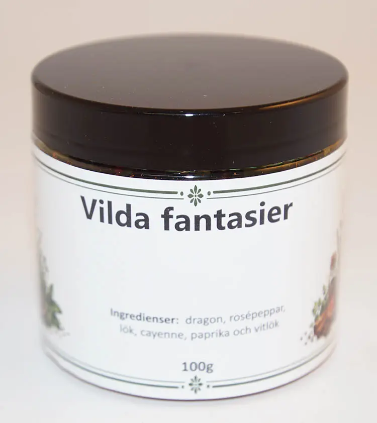 Wild fantasies in a pet jar with a black lid 100g