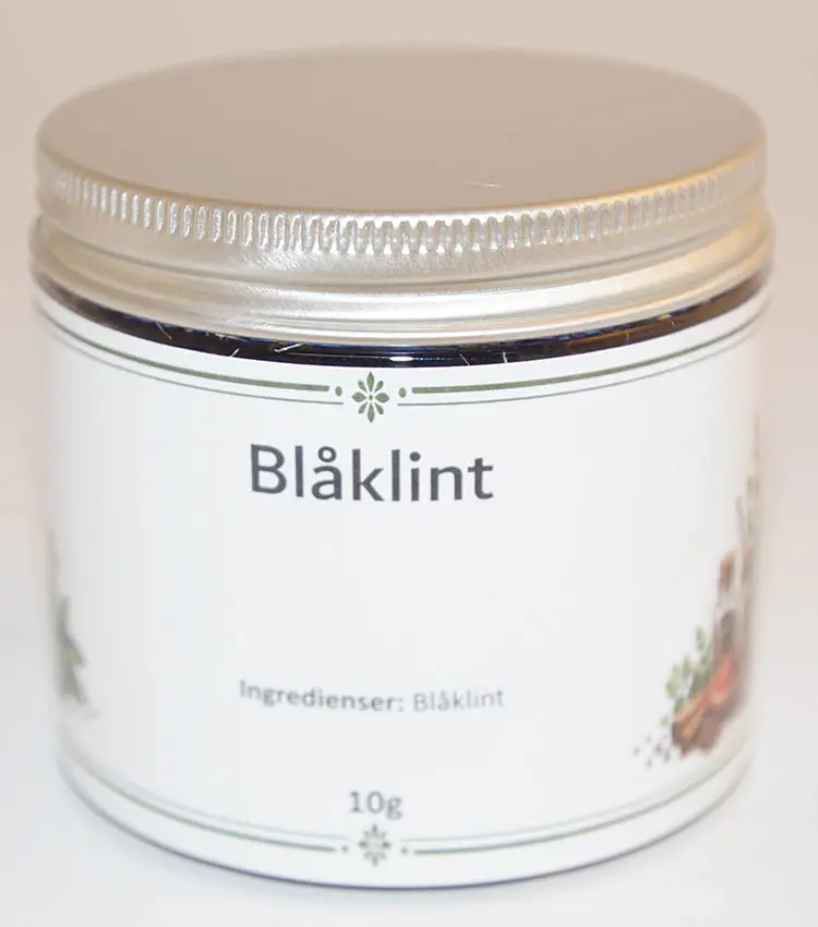 Blåklint i PET-burk med silver lock 10g