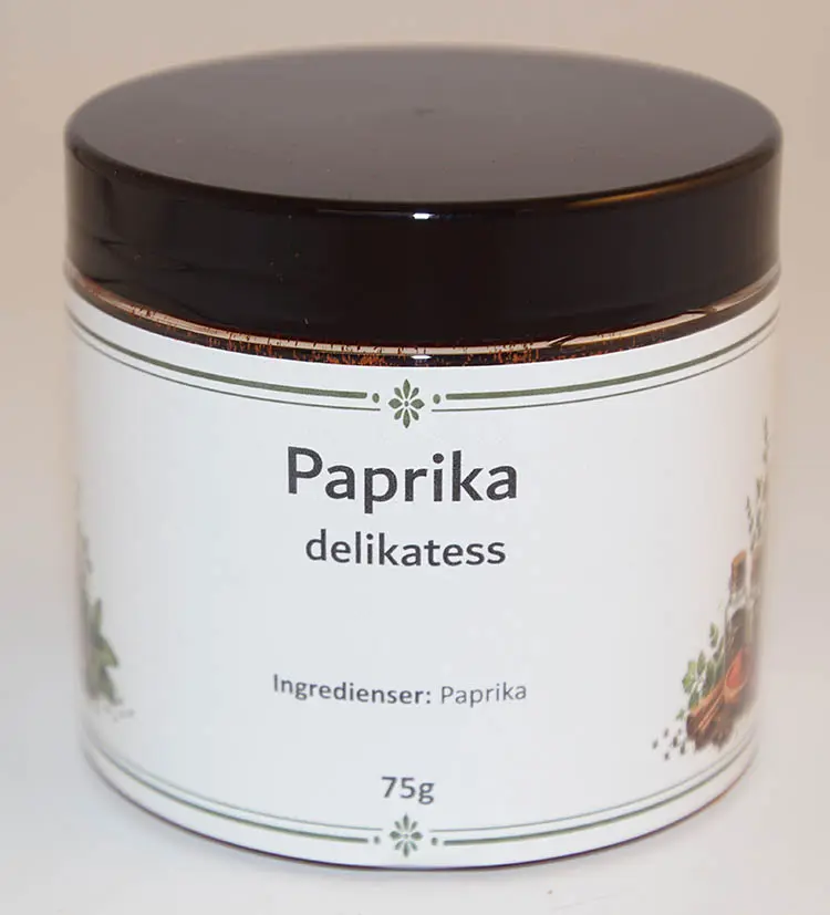 Paprika delicacy in PET jar with black lid 75g