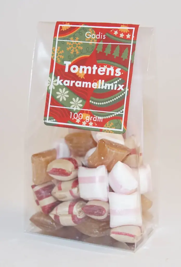 Tomtens karamellmix i ståpåse 100g