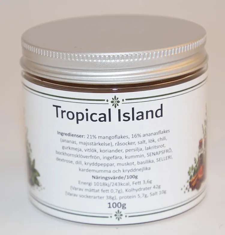 Tropical Island i petburk med silverlock 100g