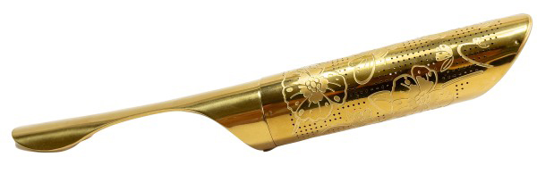Tea and coffee measuring spoon gold 140mm wooden handle