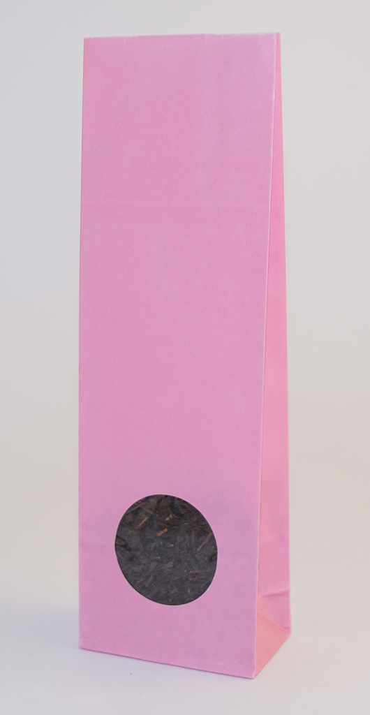 100g Pink bag with round window 40x70x215mm