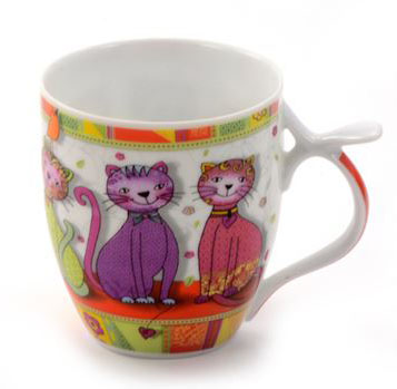 Mugs large with cats