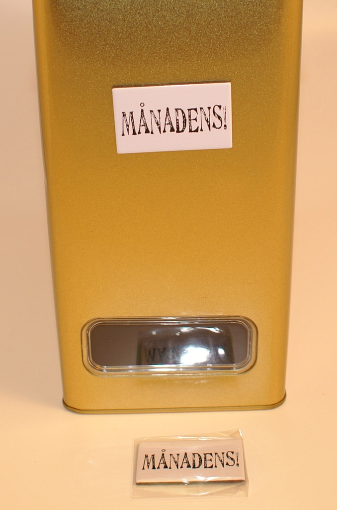 Magnetskylt med text MÅNADENS!