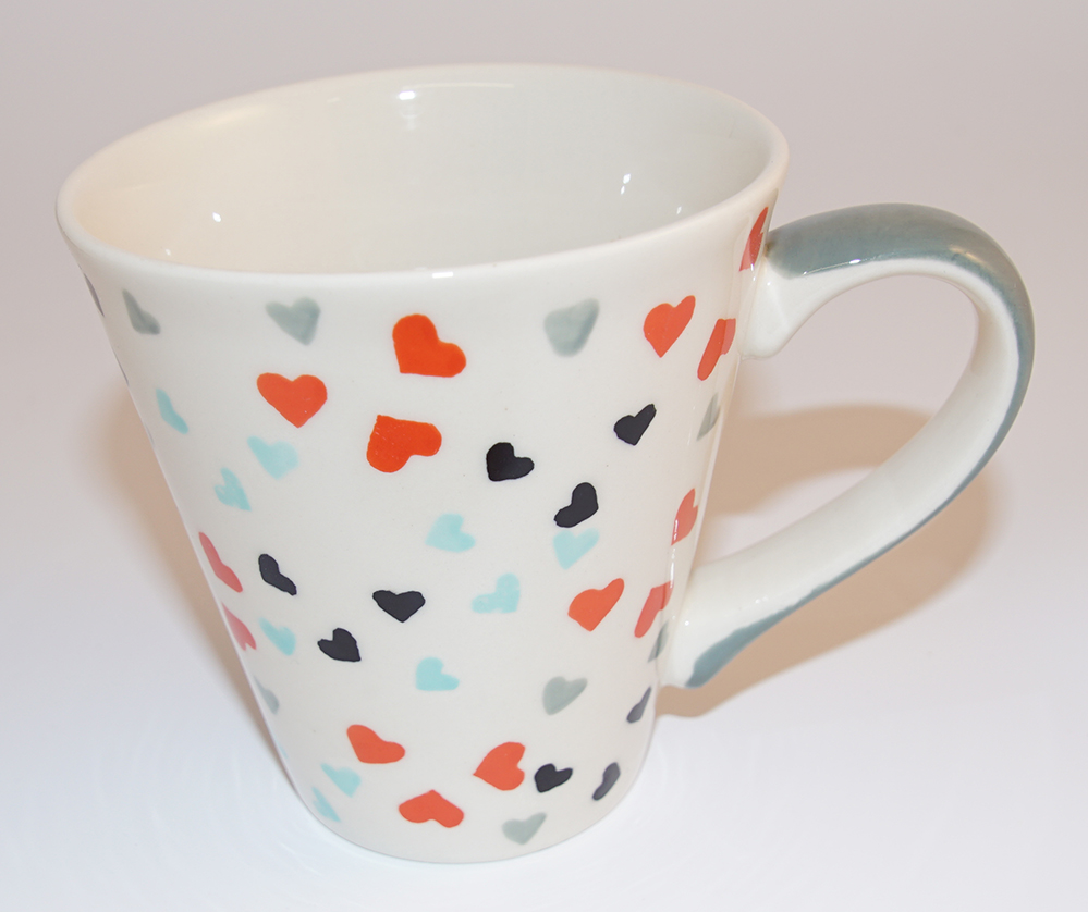Little hearts on mug