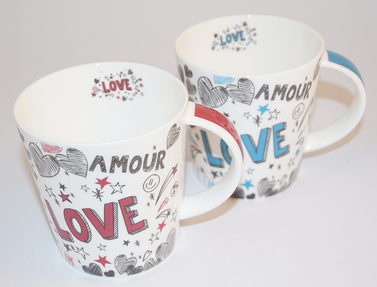 Mugg LOVE 500ml 2 mönster