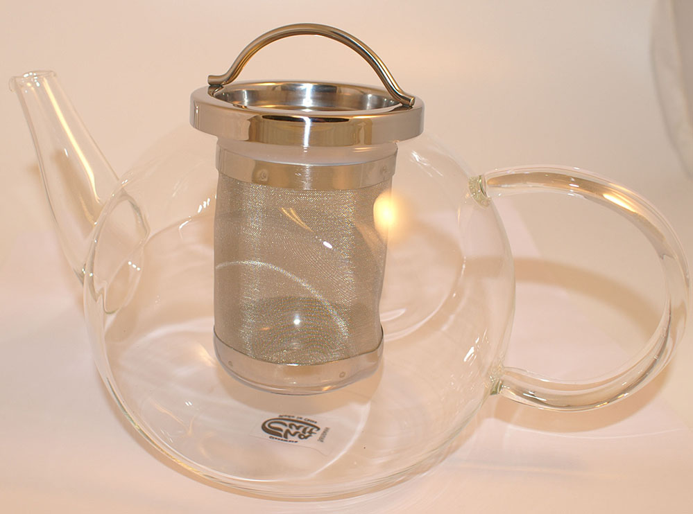 Glass teapot with steel insert 1.2 liters