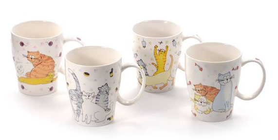 Mug different cats / 4sorted - piece by piece