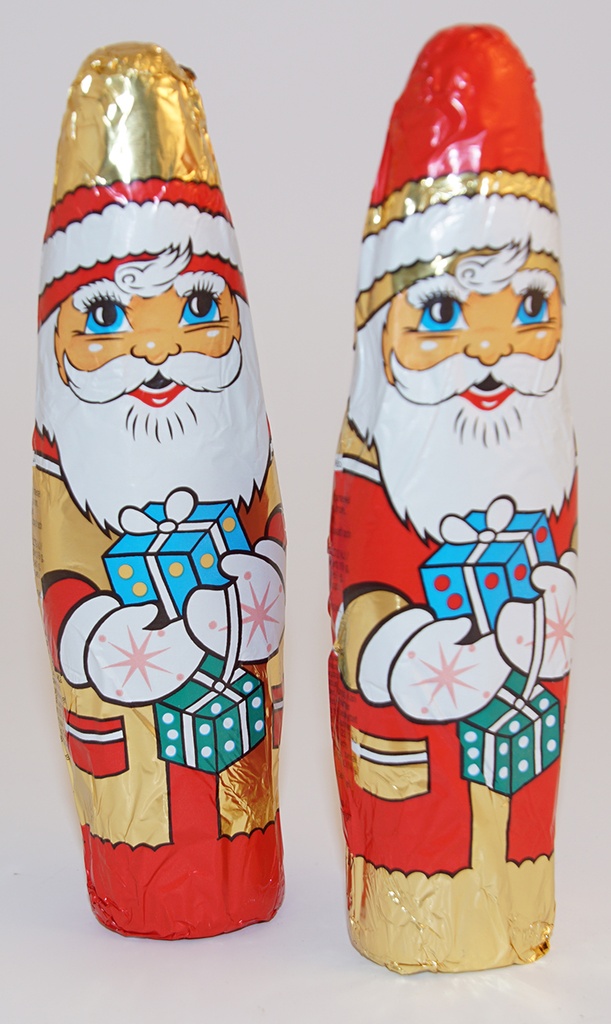 Santa chocolate in foil per piece