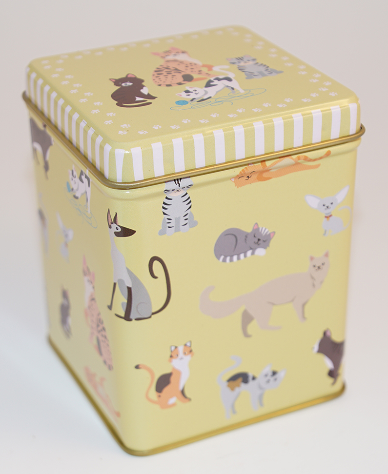 Cats jar 100g 75x75x95mm with hinges