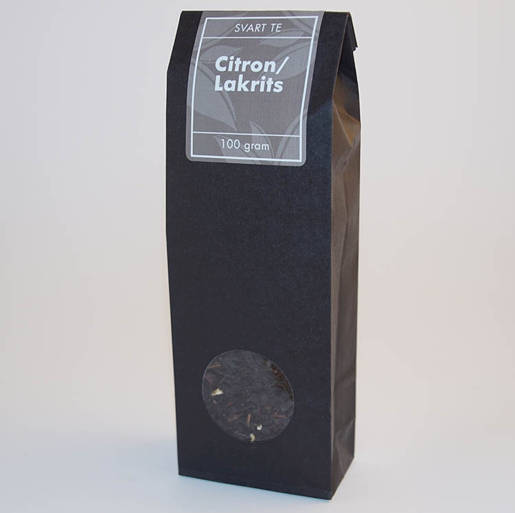 Lemon/liquorice black tea pack 100g