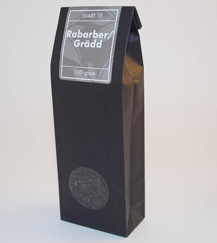 Rhubarb/cream black tea pack 100g