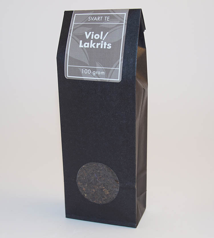 Viol/lakrits svart te fp 100g