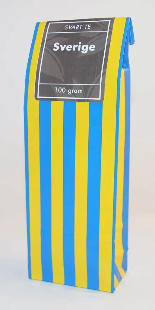 Sverige svart te fp i blå/gul påse 100g
