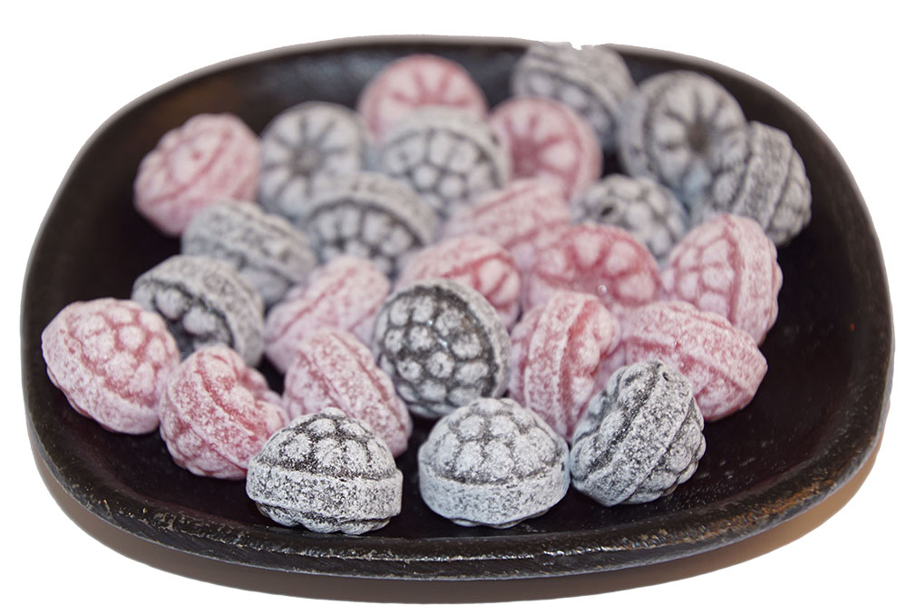 Hallon och björnbär örtkarameller lösvikt 1kg