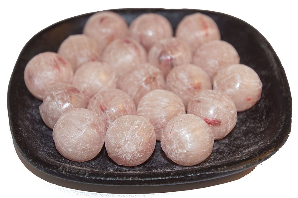 Hallonbollar örtkarameller lösvikt 1kg