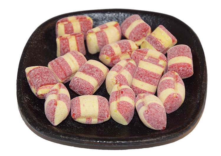 Sura hallon/rabarberkuddar GRENNA lösvikt 1kg