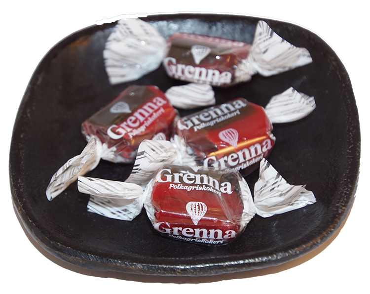 Raspberry/liquorice toffee GRENNA bulk 1kg