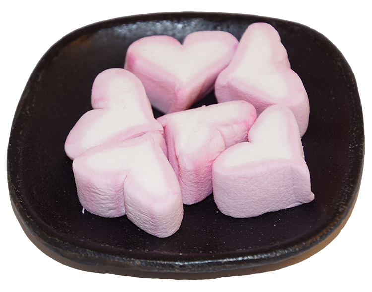 Hjärtan Marshmallow lösvikt 1kg