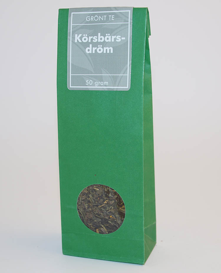 Cherry dream green and white tea pack 50g