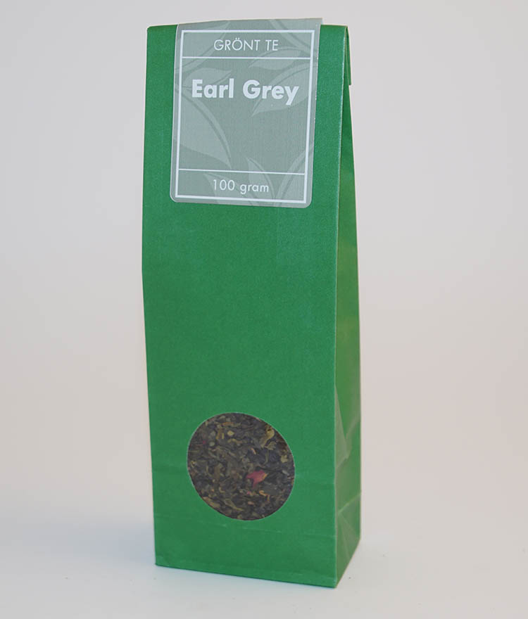 Earl grey green tea pack 100g