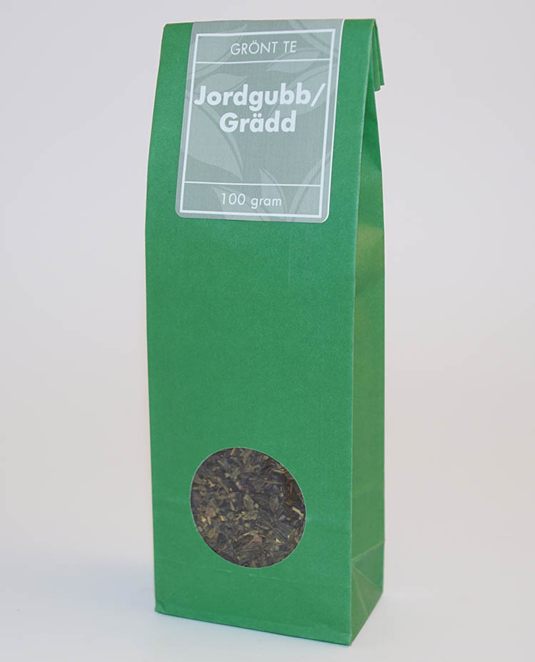 Strawberry/cream green tea pack 100g