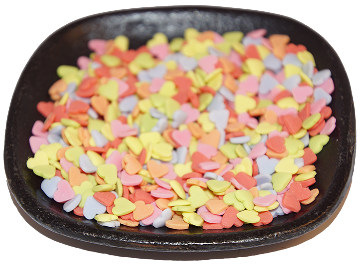 Hearts confetti sprinkles bulk 1kg