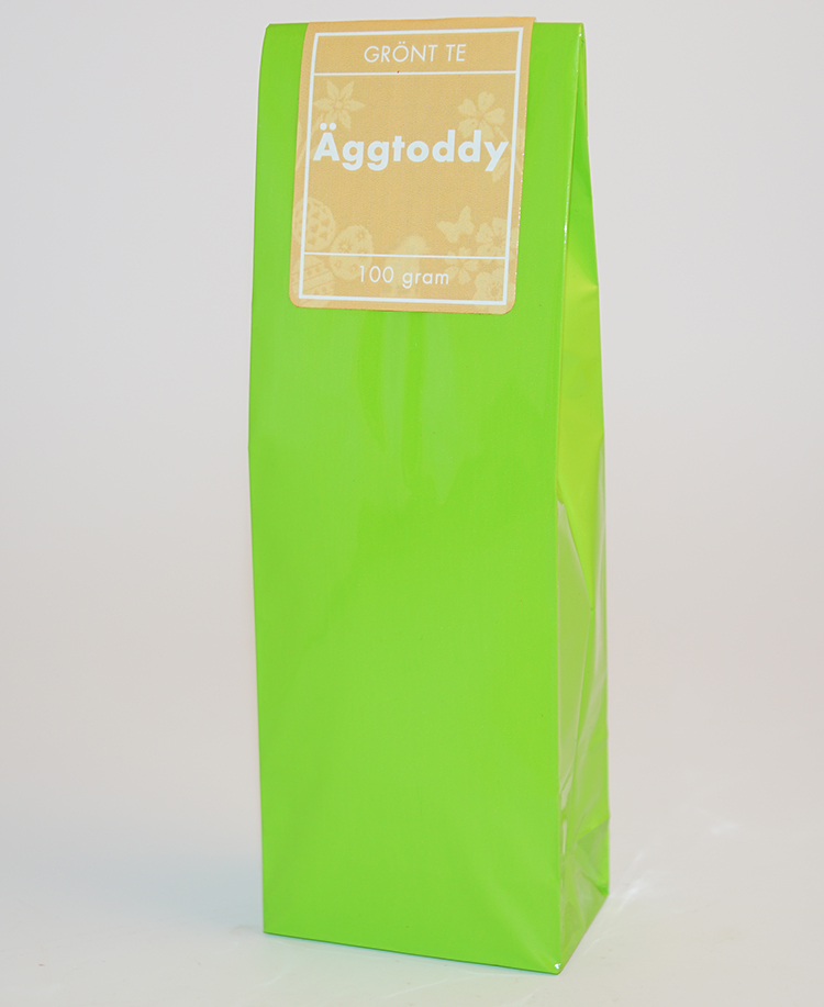 Äggtoddy grönt te fp i ljusgrön blank påse 100g